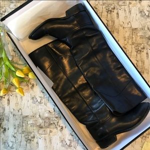 Black Chanel boots